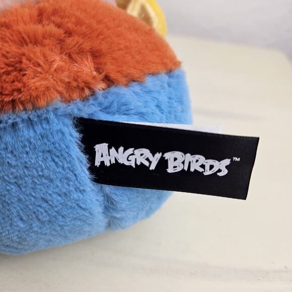 Rovio Angry Birds 5" Space Lightning Blue Bird Plush Commonwealth 2012 No Sound - Picture 7 of 9